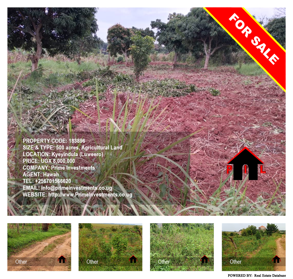 Agricultural Land  for sale in Kyeyindula Luweero Uganda, code: 183896