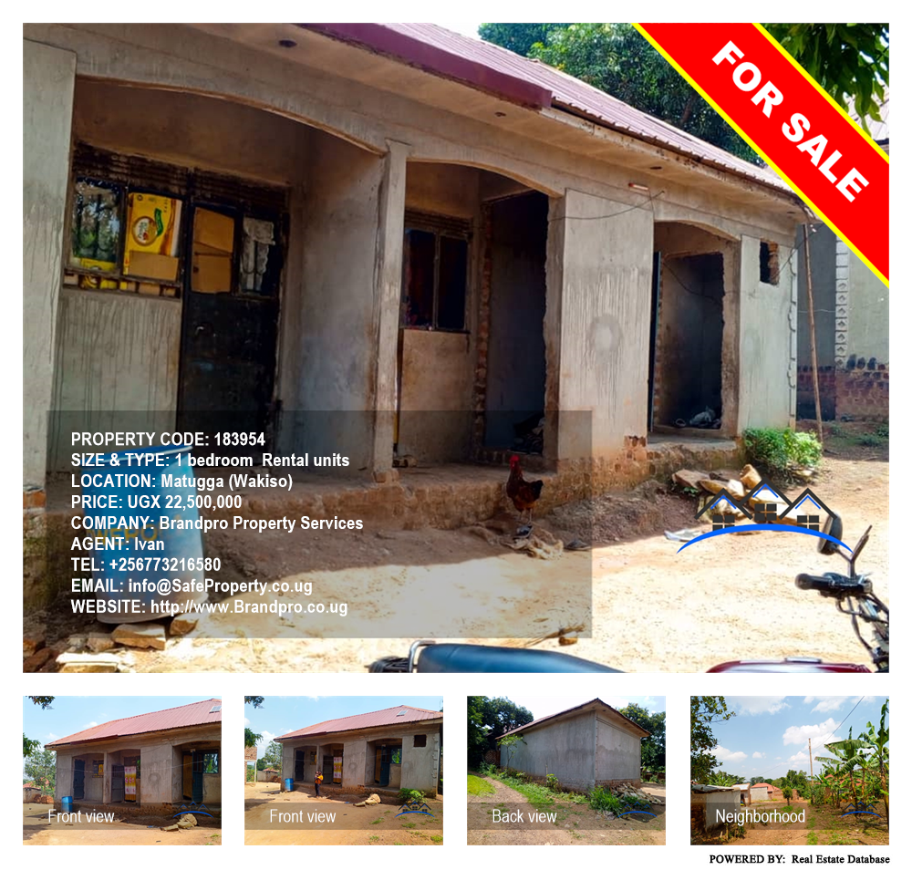 1 bedroom Rental units  for sale in Matugga Wakiso Uganda, code: 183954