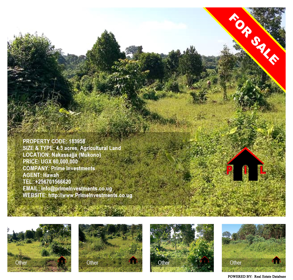 Agricultural Land  for sale in Nakassajja Mukono Uganda, code: 183958