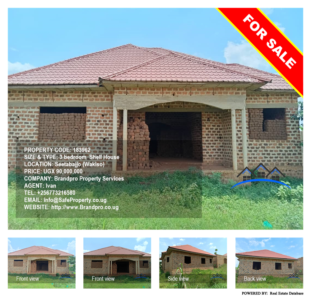 3 bedroom Shell House  for sale in Bajjo Wakiso Uganda, code: 183962