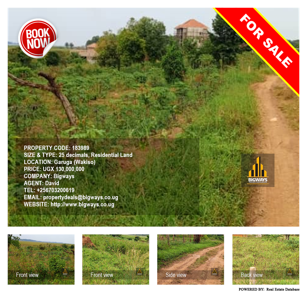 Residential Land  for sale in Garuga Wakiso Uganda, code: 183989