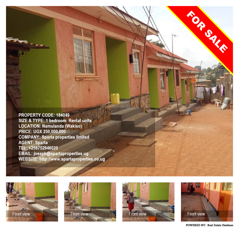 1 bedroom Rental units  for sale in Namulanda Wakiso Uganda, code: 184049