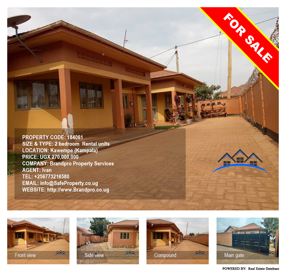 2 bedroom Rental units  for sale in Kawempe Kampala Uganda, code: 184061