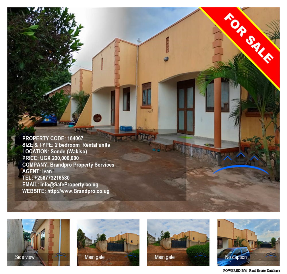 2 bedroom Rental units  for sale in Sonde Wakiso Uganda, code: 184067