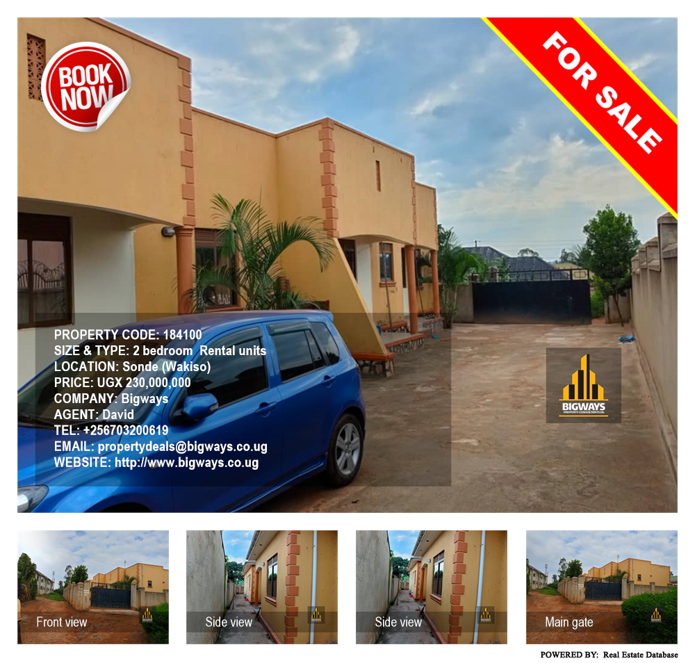 2 bedroom Rental units  for sale in Sonde Wakiso Uganda, code: 184100