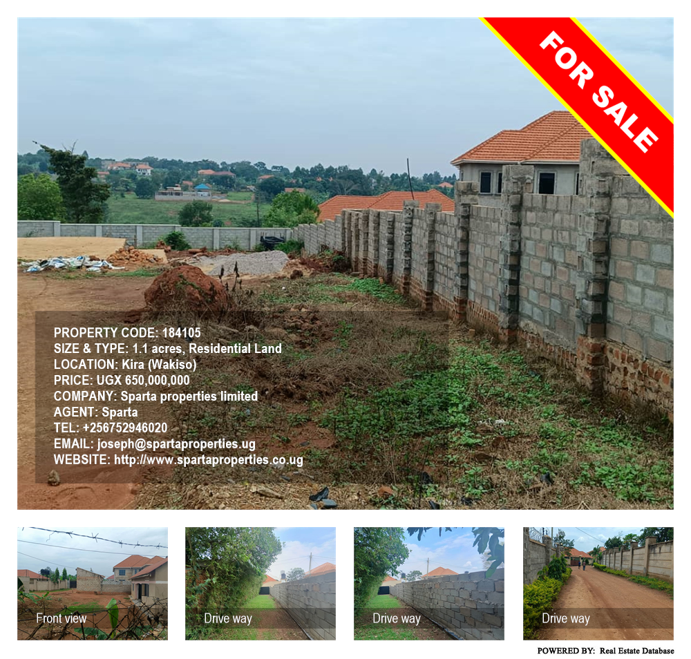 Residential Land  for sale in Kira Wakiso Uganda, code: 184105