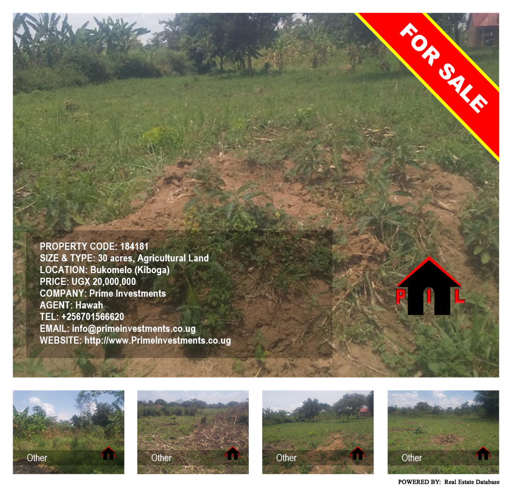 Agricultural Land  for sale in Bukomelo Kiboga Uganda, code: 184181