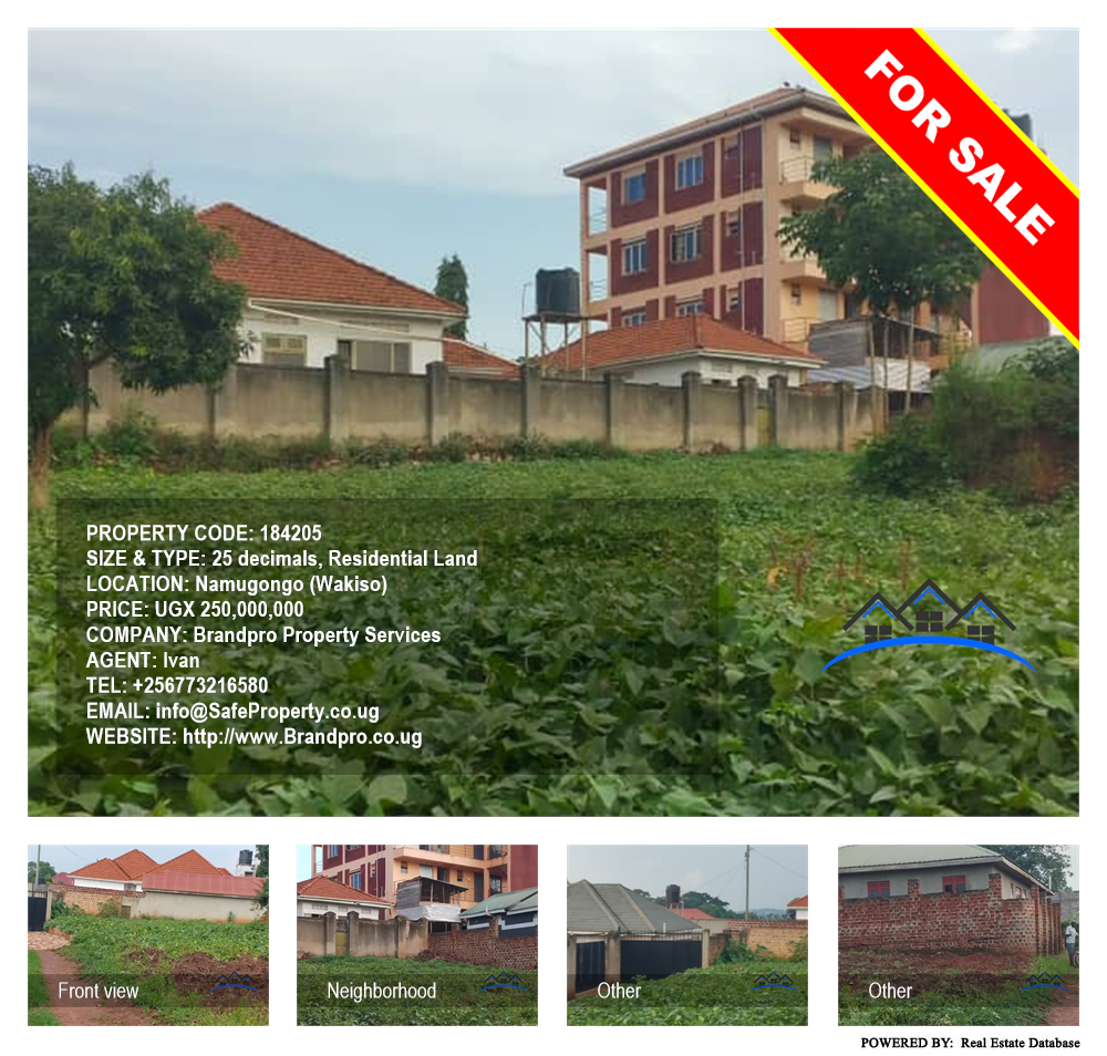 Residential Land  for sale in Namugongo Wakiso Uganda, code: 184205