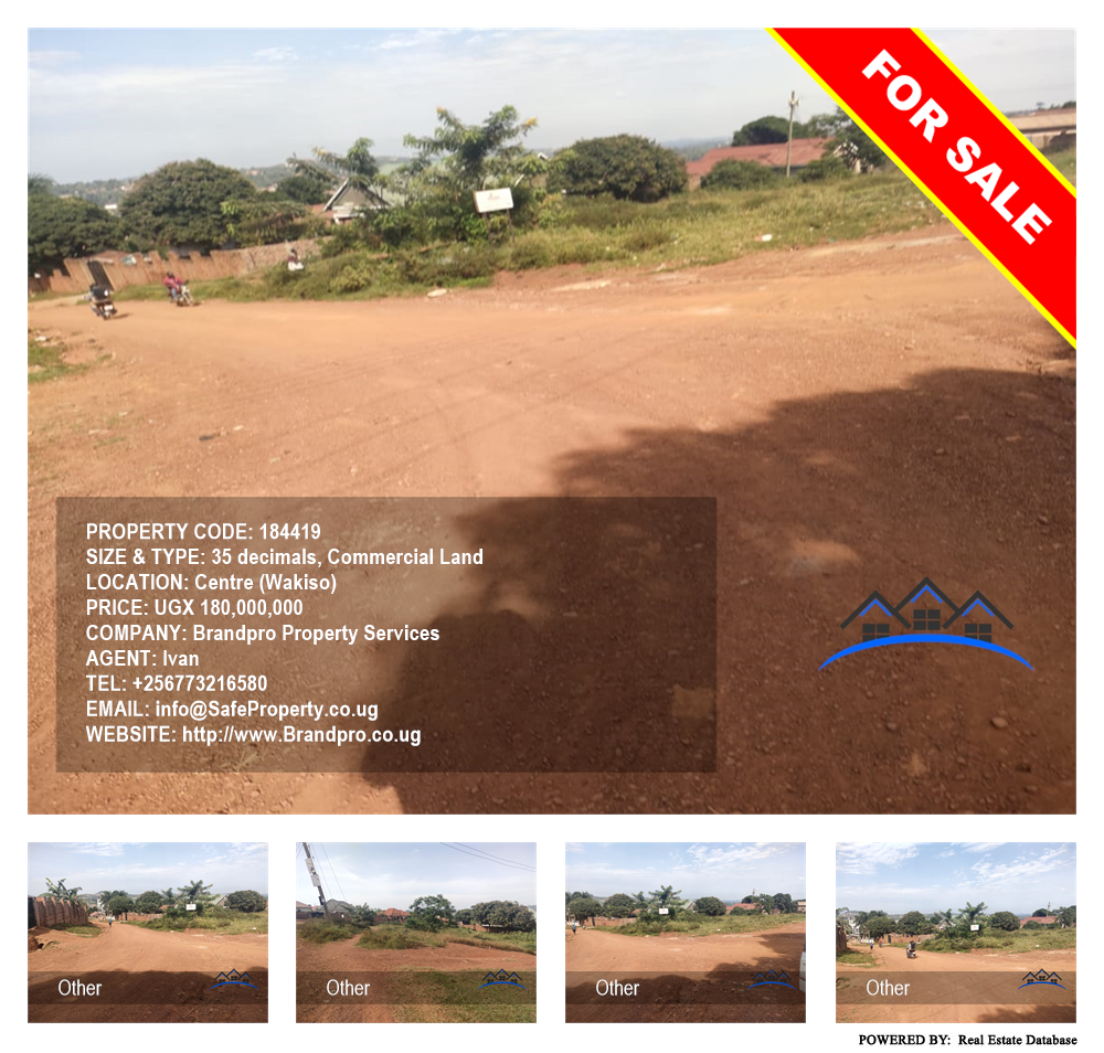 Commercial Land  for sale in Centre Wakiso Uganda, code: 184419