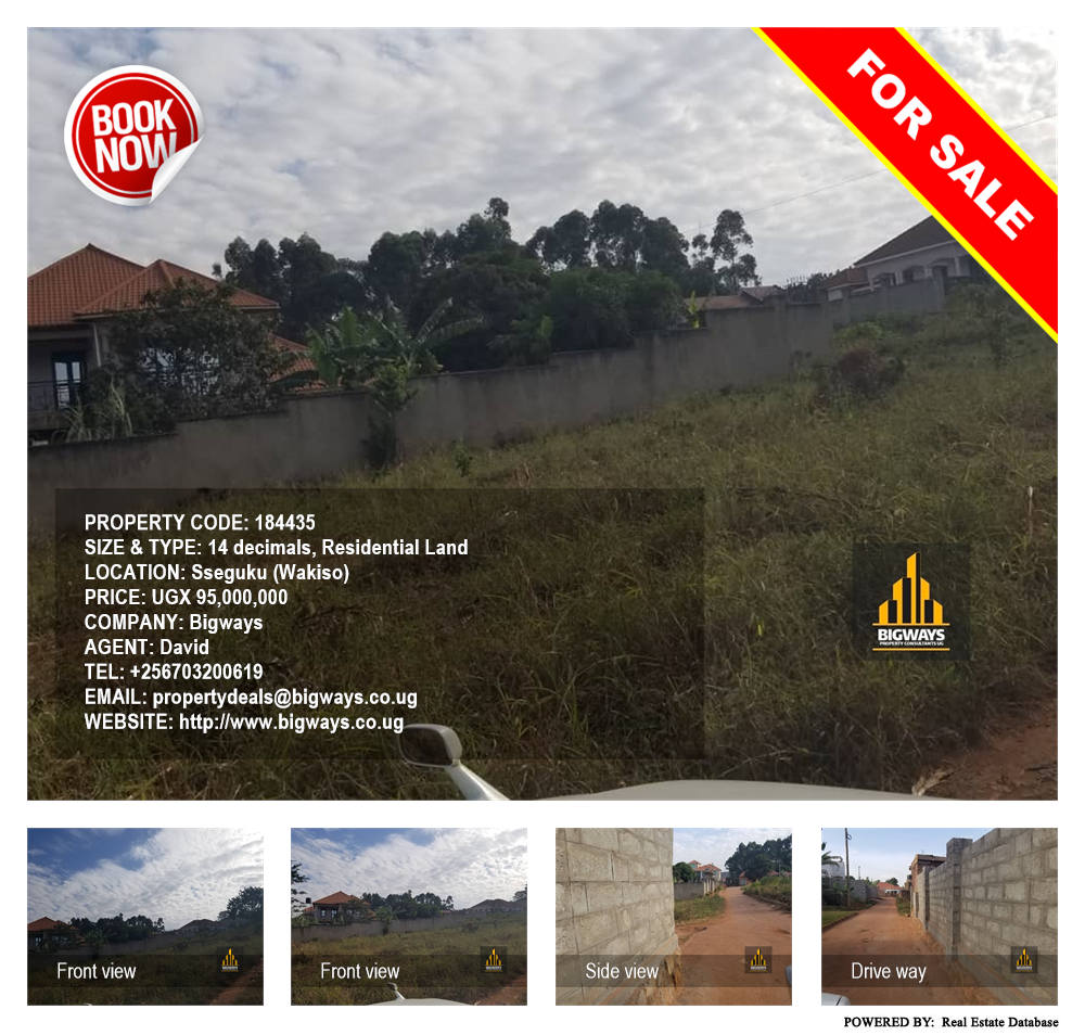 Residential Land  for sale in Seguku Wakiso Uganda, code: 184435