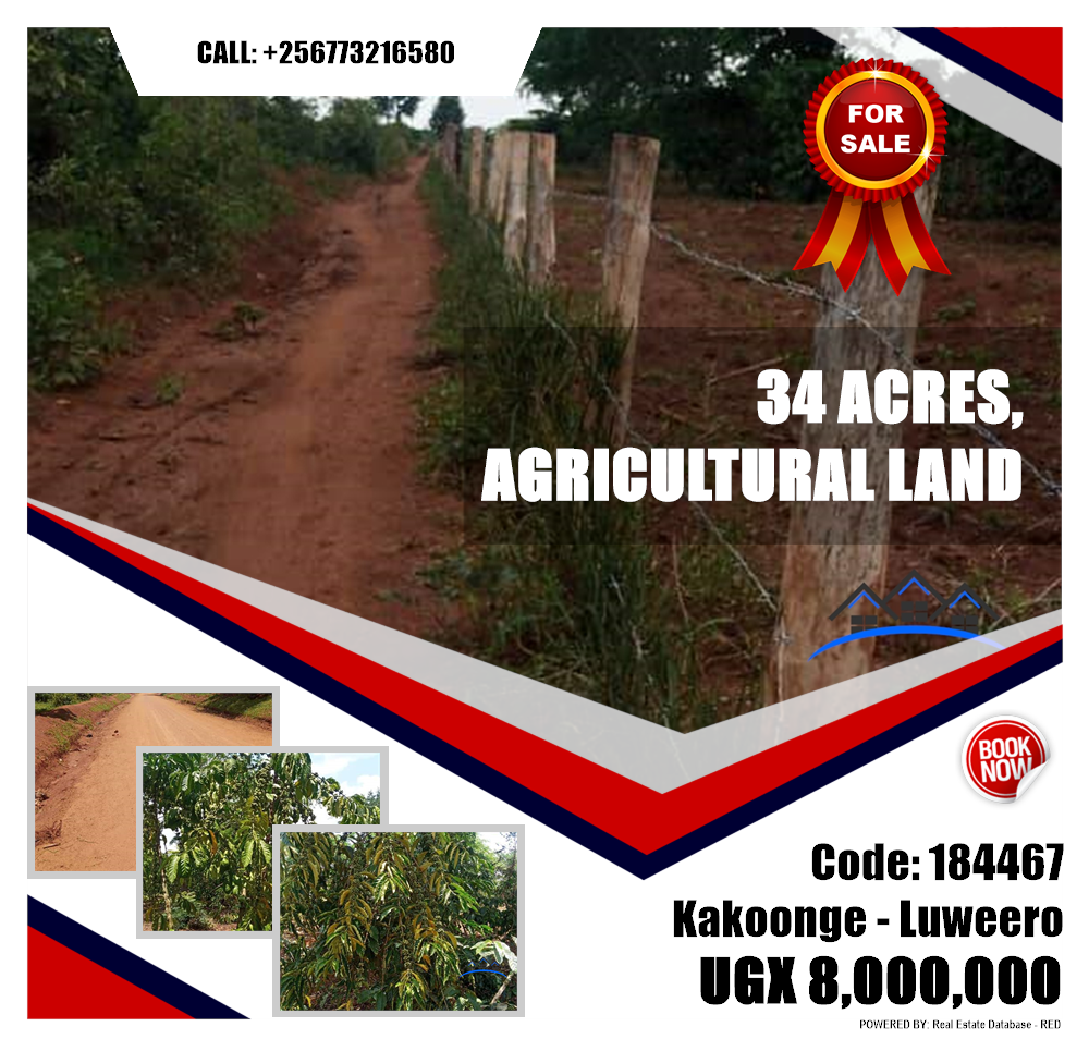 Agricultural Land  for sale in Kakoonge Luweero Uganda, code: 184467