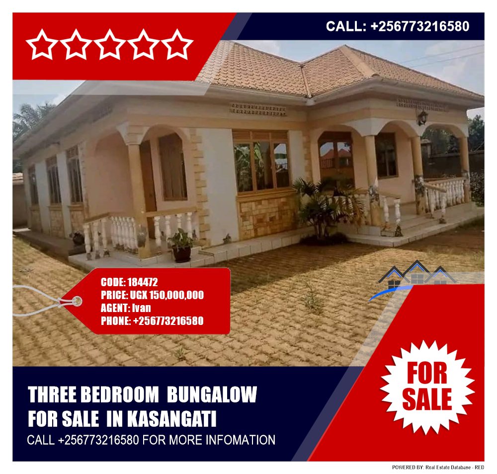 3 bedroom Bungalow  for sale in Kasangati Wakiso Uganda, code: 184472