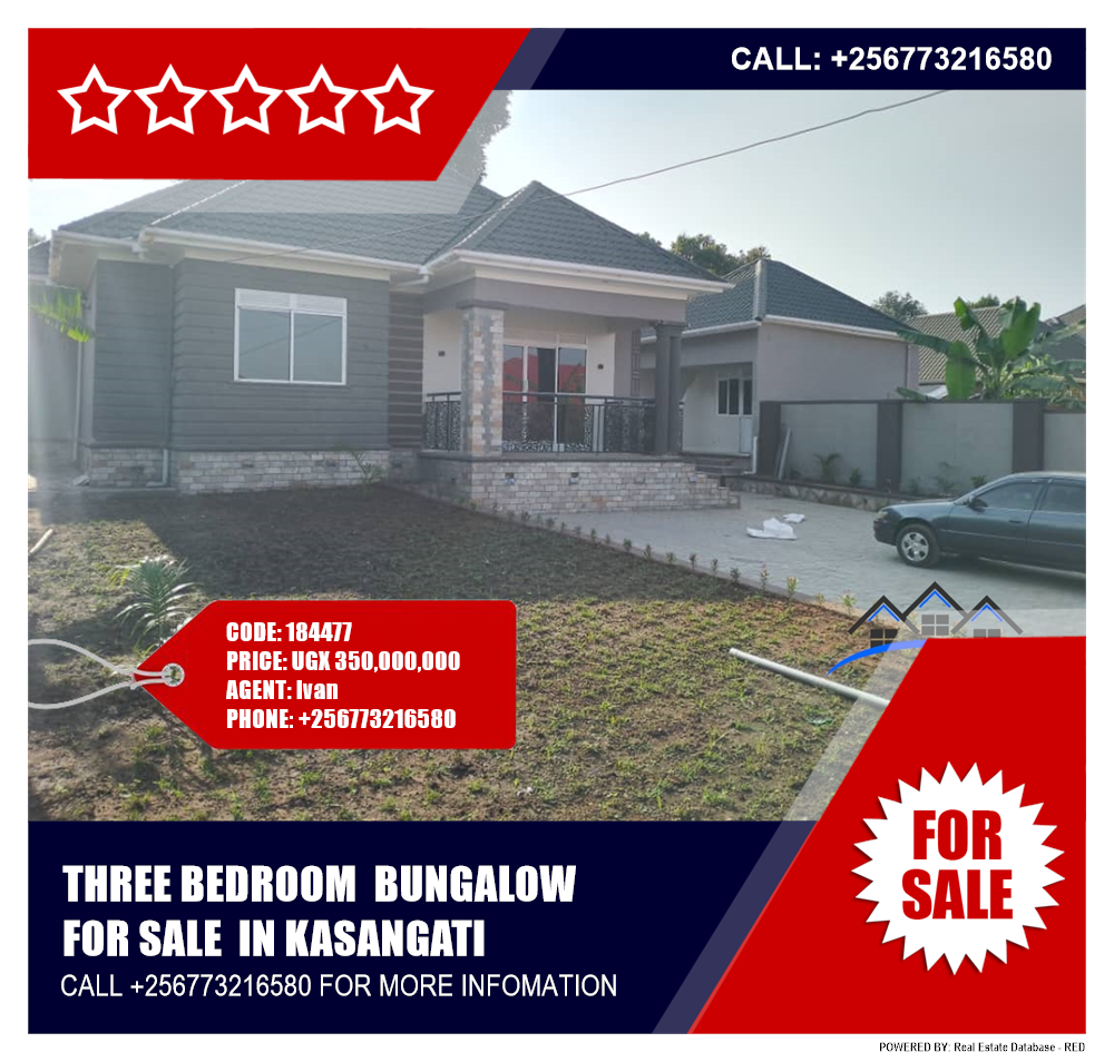 3 bedroom Bungalow  for sale in Kasangati Wakiso Uganda, code: 184477