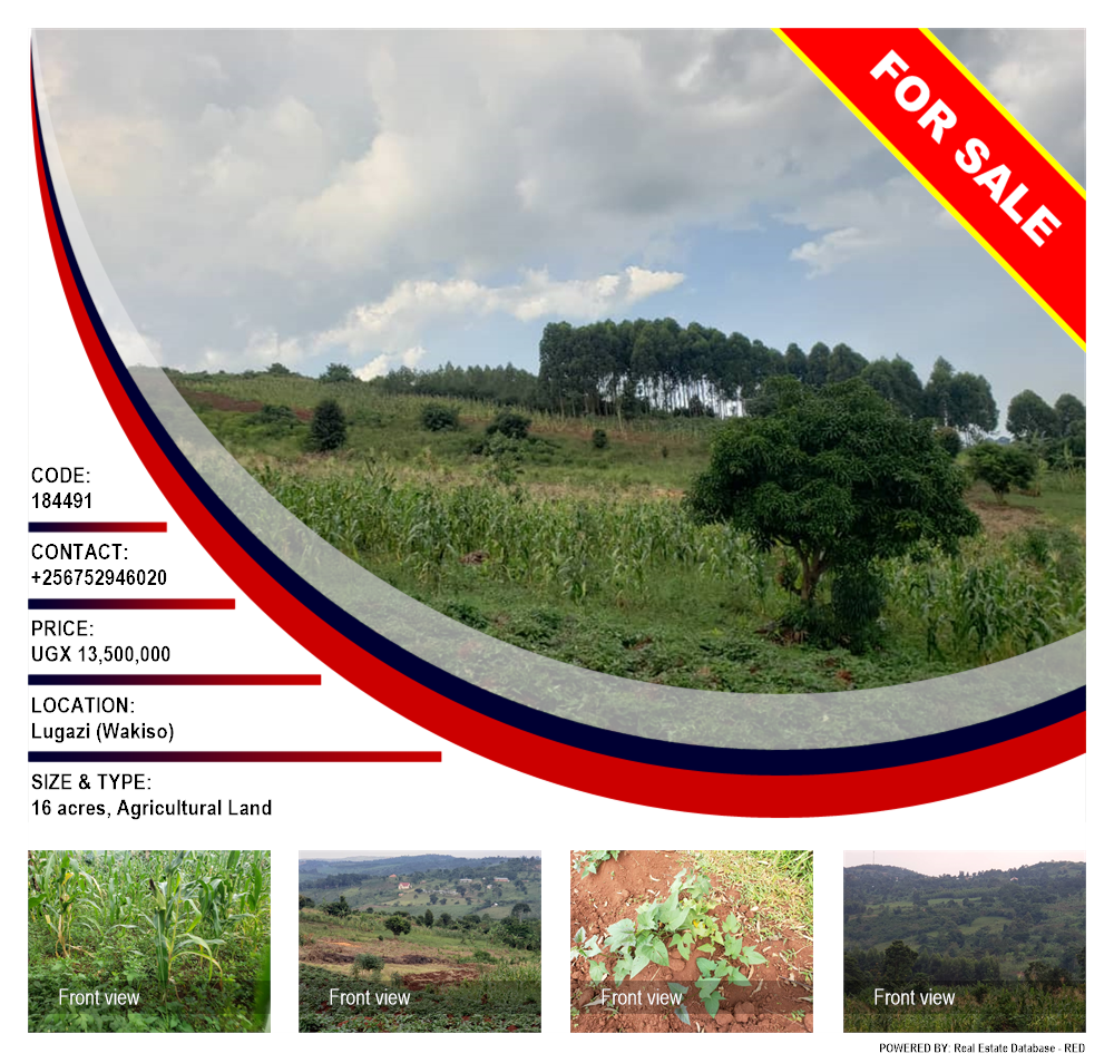 Agricultural Land  for sale in Lugazi Wakiso Uganda, code: 184491