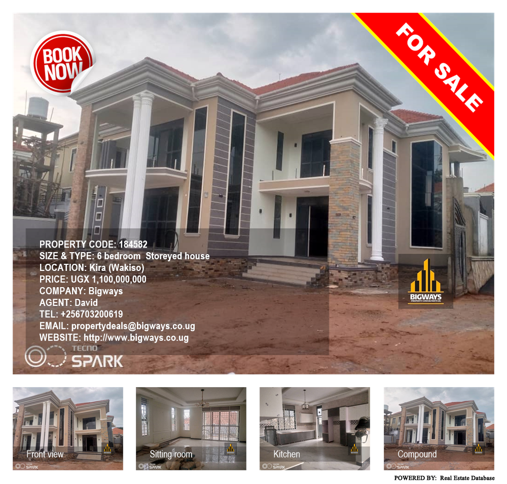 6 bedroom Storeyed house  for sale in Kira Wakiso Uganda, code: 184582