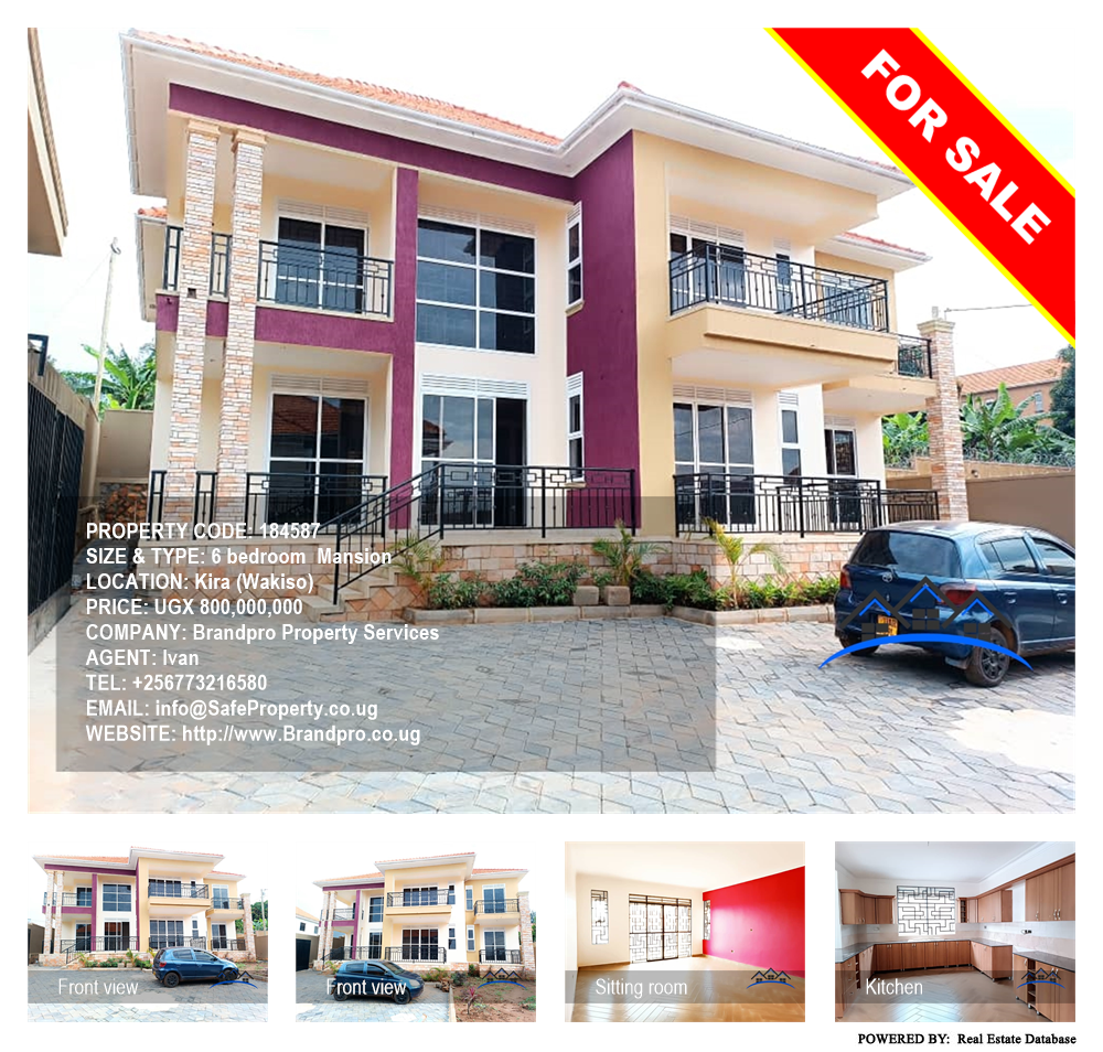 6 bedroom Mansion  for sale in Kira Wakiso Uganda, code: 184587