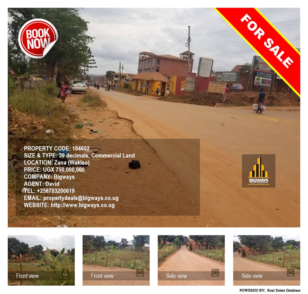 Commercial Land  for sale in Zana Wakiso Uganda, code: 184602