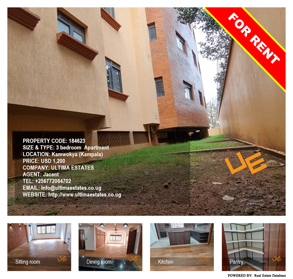 3 bedroom Apartment  for rent in Kamwokya Kampala Uganda, code: 184623