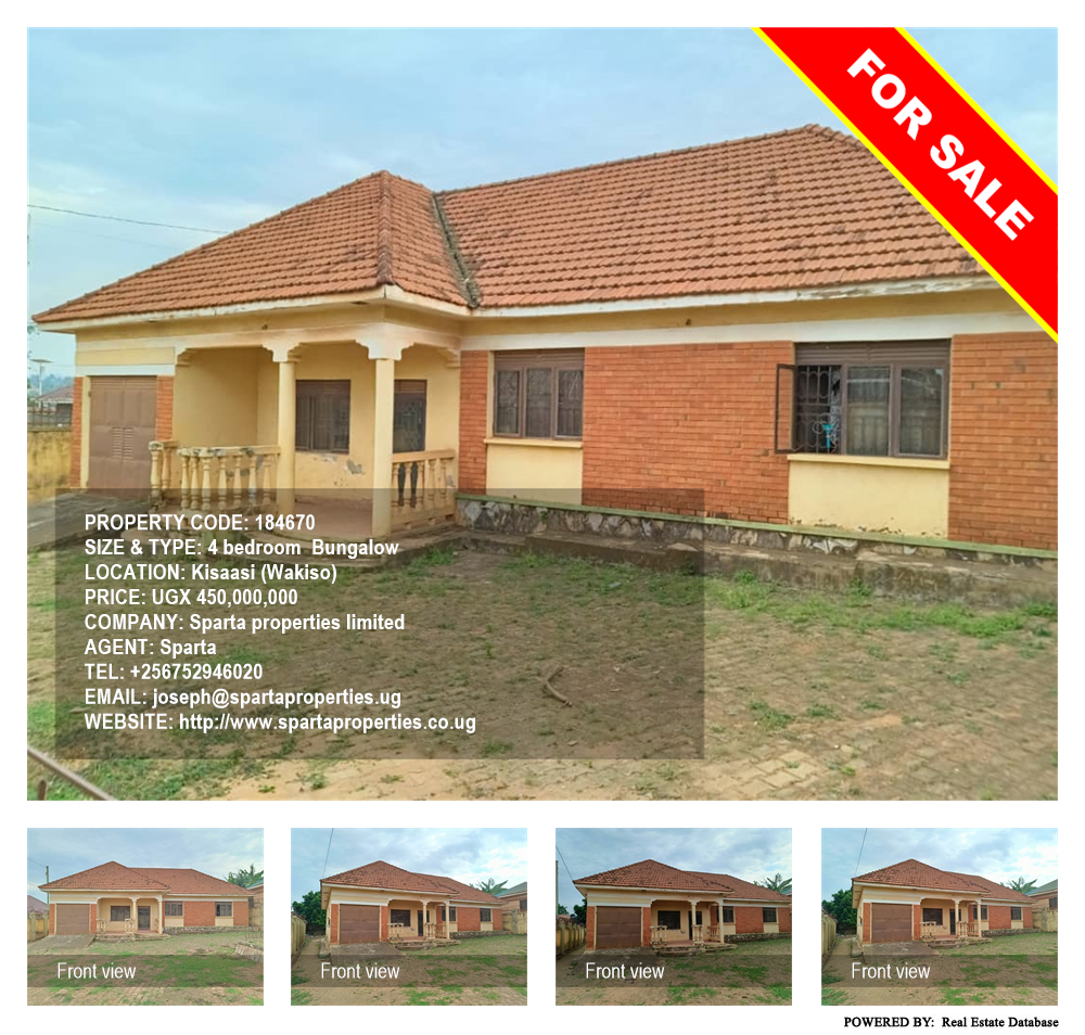 4 bedroom Bungalow  for sale in Kisaasi Wakiso Uganda, code: 184670