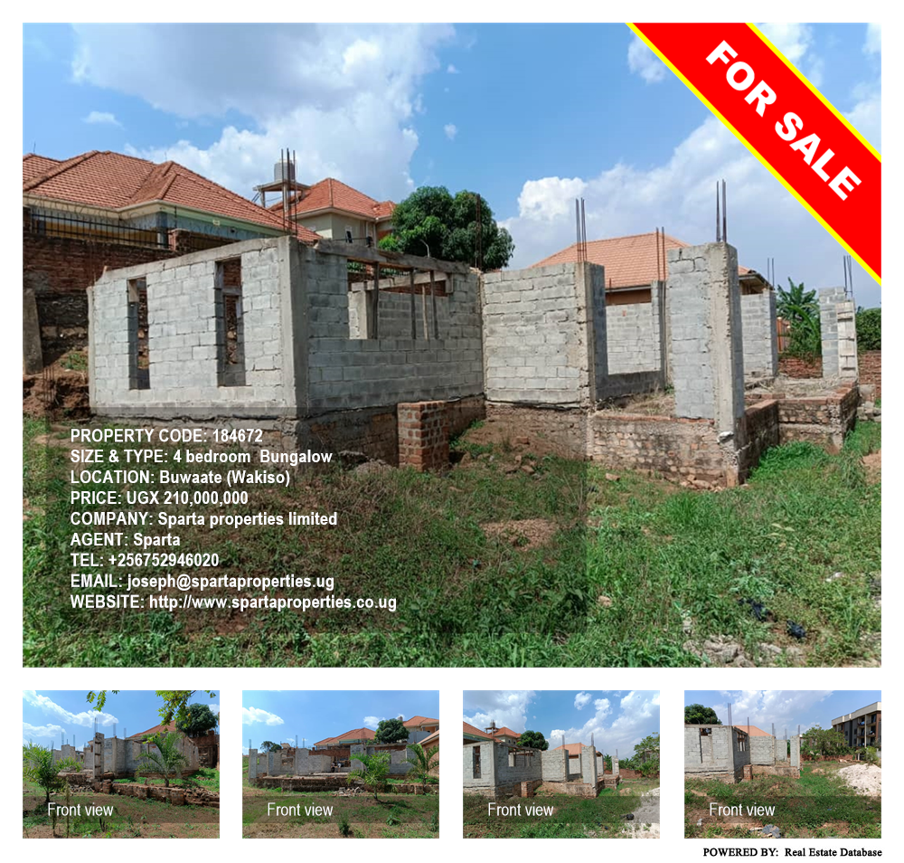 4 bedroom Bungalow  for sale in Buwaate Wakiso Uganda, code: 184672