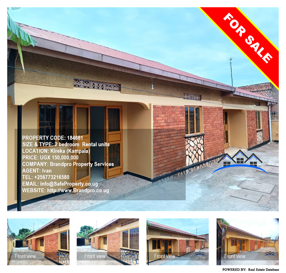 2 bedroom Rental units  for sale in Kireka Kampala Uganda, code: 184681