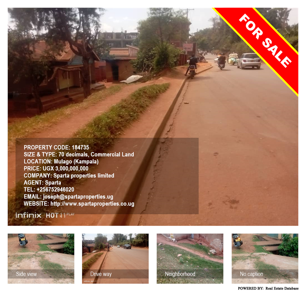Commercial Land  for sale in Mulago Kampala Uganda, code: 184735