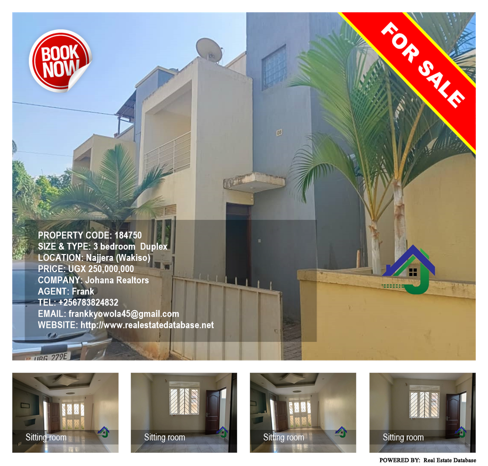 3 bedroom Duplex  for sale in Najjera Wakiso Uganda, code: 184750