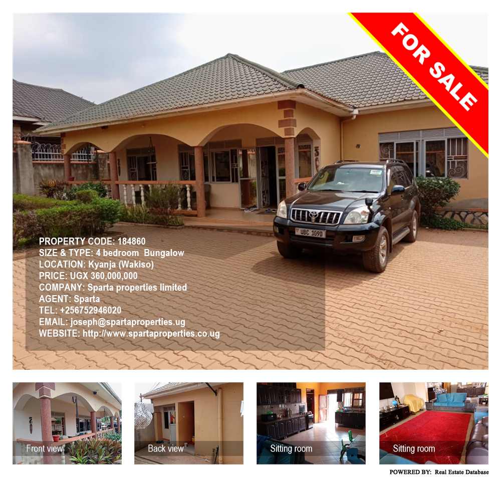 4 bedroom Bungalow  for sale in Kyanja Wakiso Uganda, code: 184860