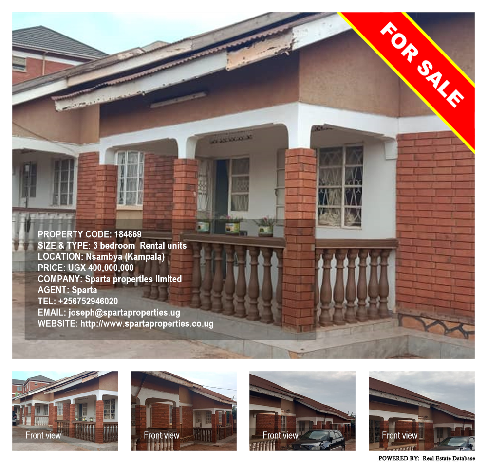 3 bedroom Rental units  for sale in Nsambya Kampala Uganda, code: 184869
