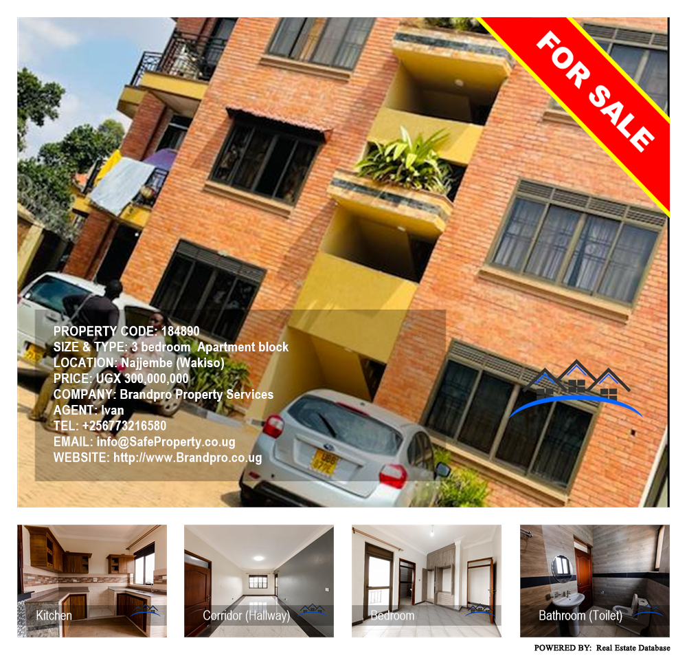 3 bedroom Apartment block  for sale in Najjembe Wakiso Uganda, code: 184890