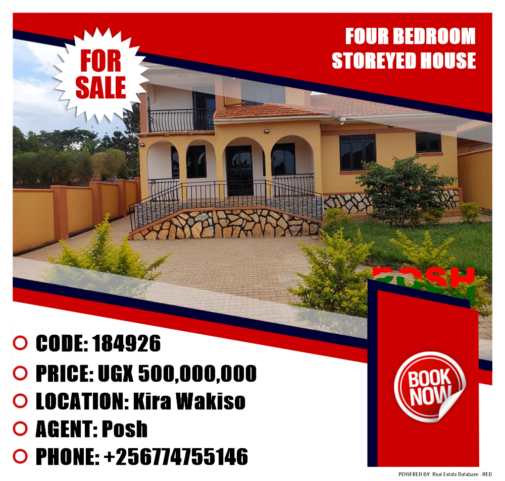 4 bedroom Storeyed house  for sale in Kira Wakiso Uganda, code: 184926