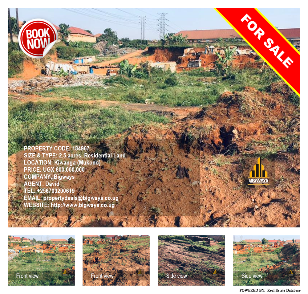 Residential Land  for sale in Kiwanga Mukono Uganda, code: 184967