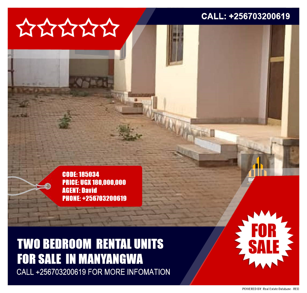 2 bedroom Rental units  for sale in Manyangwa Wakiso Uganda, code: 185034