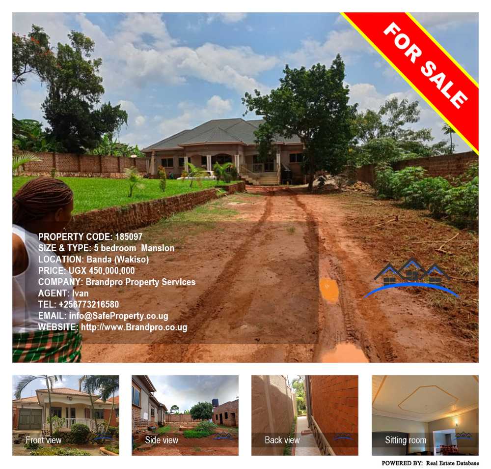 5 bedroom Mansion  for sale in Banda Wakiso Uganda, code: 185097