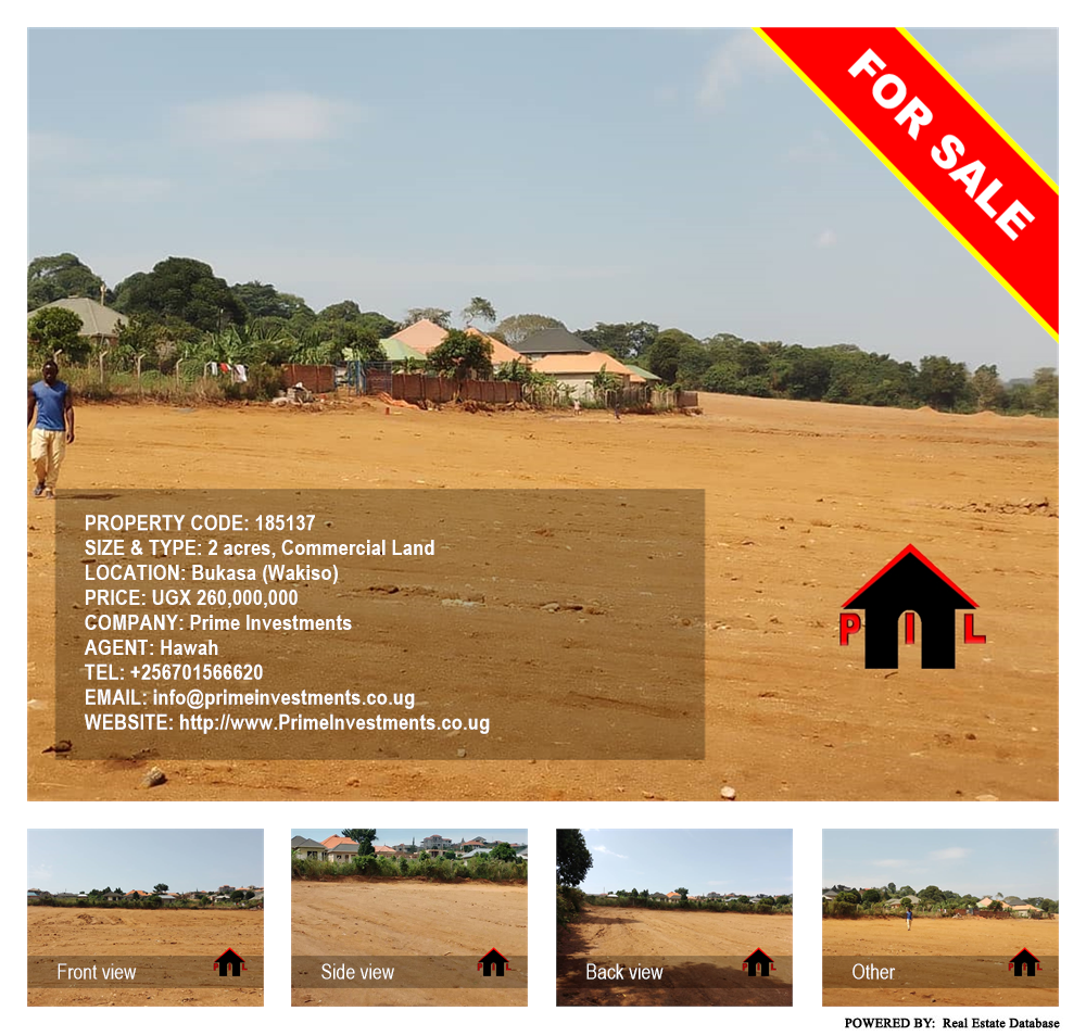 Commercial Land  for sale in Bukasa Wakiso Uganda, code: 185137