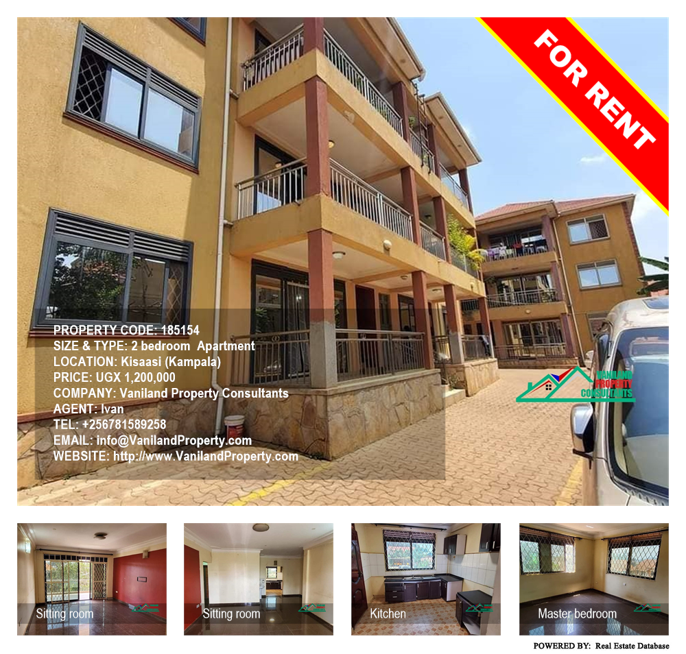 2 bedroom Apartment  for rent in Kisaasi Kampala Uganda, code: 185154
