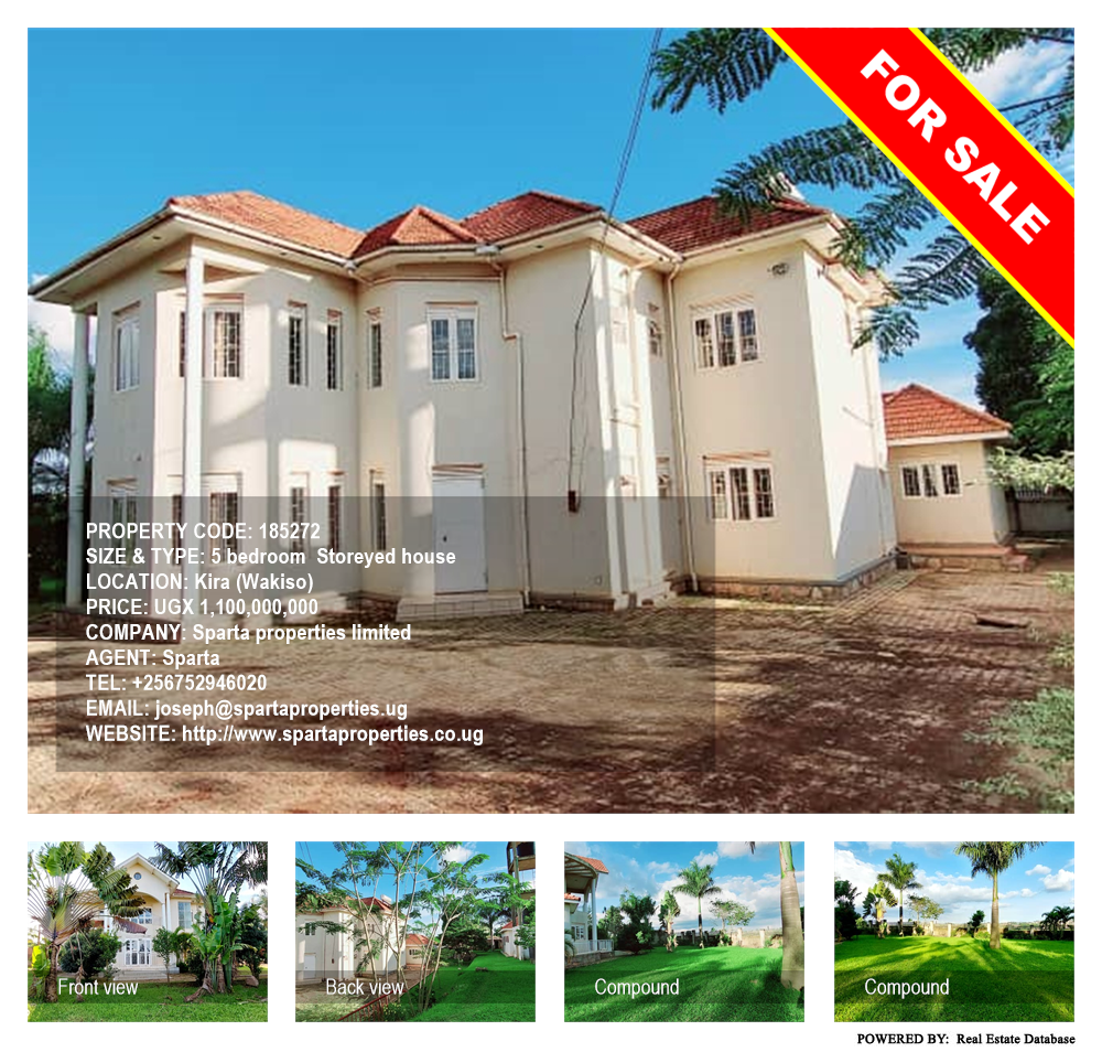 5 bedroom Storeyed house  for sale in Kira Wakiso Uganda, code: 185272