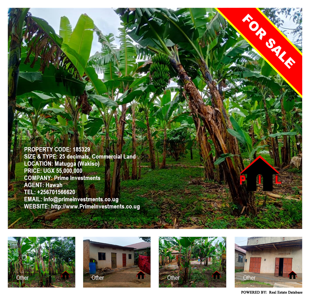 Commercial Land  for sale in Matugga Wakiso Uganda, code: 185329
