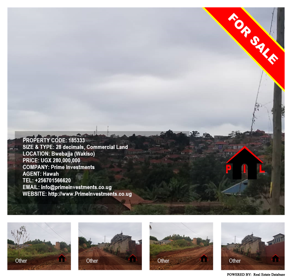 Commercial Land  for sale in Bwebajja Wakiso Uganda, code: 185333