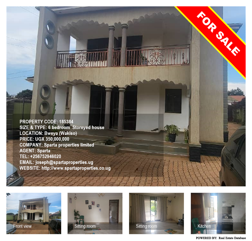 6 bedroom Storeyed house  for sale in Bweya Wakiso Uganda, code: 185384