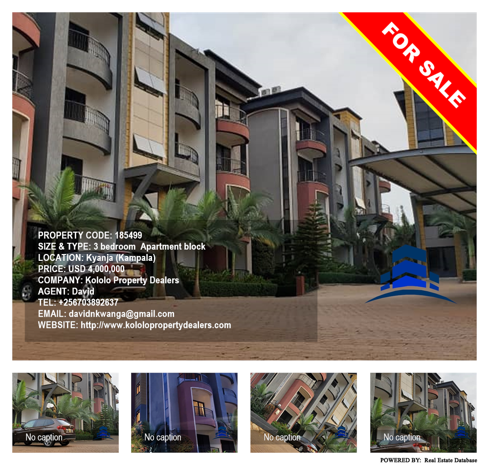 3 bedroom Apartment block  for sale in Kyanja Kampala Uganda, code: 185499