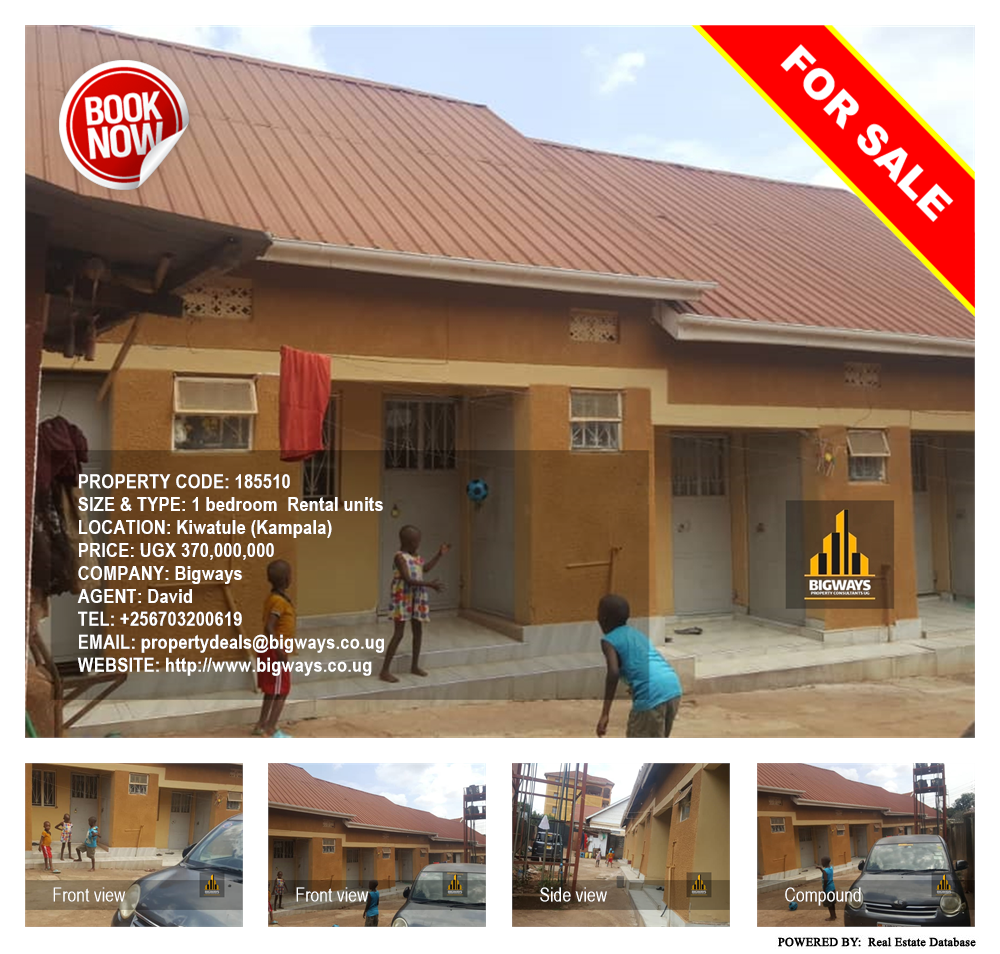 1 bedroom Rental units  for sale in Kiwaatule Kampala Uganda, code: 185510