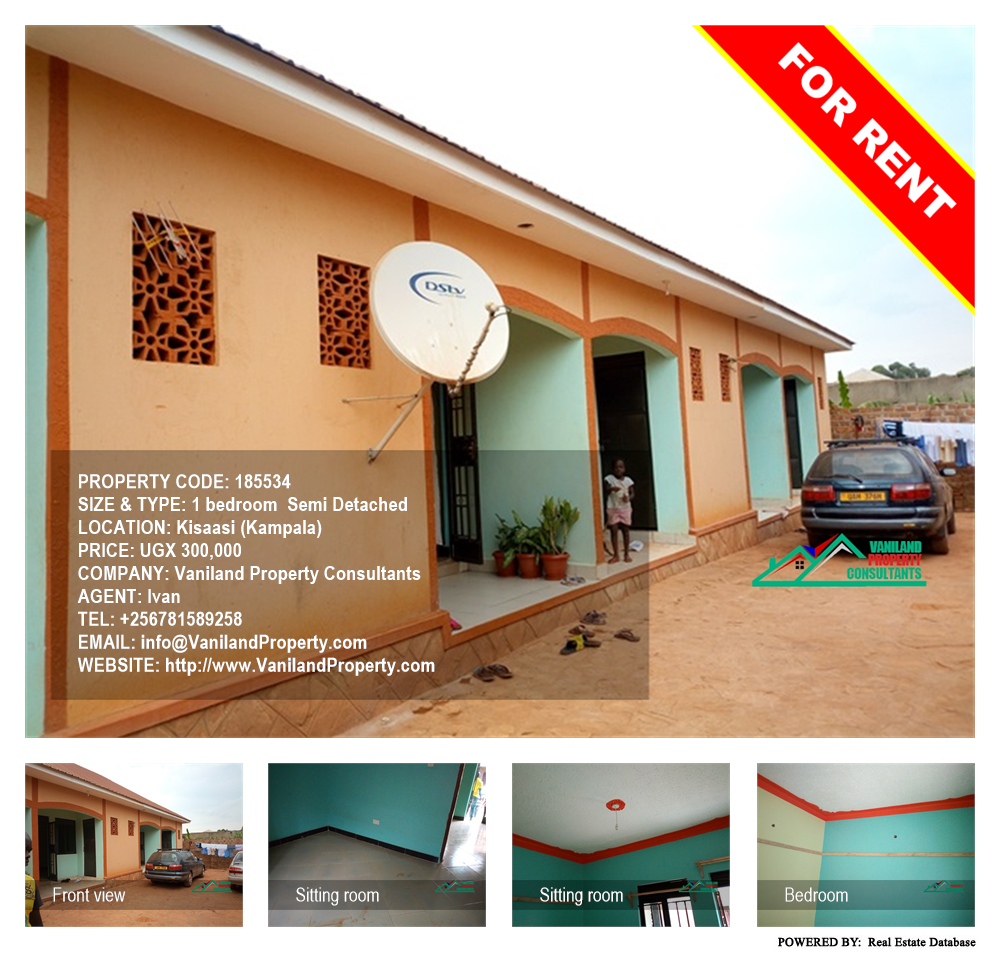 1 bedroom Semi Detached  for rent in Kisaasi Kampala Uganda, code: 185534