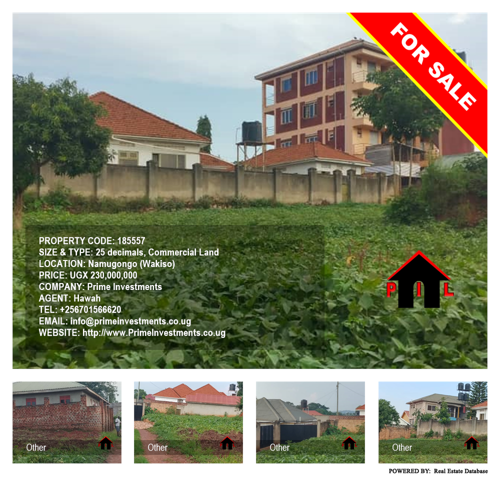 Commercial Land  for sale in Namugongo Wakiso Uganda, code: 185557