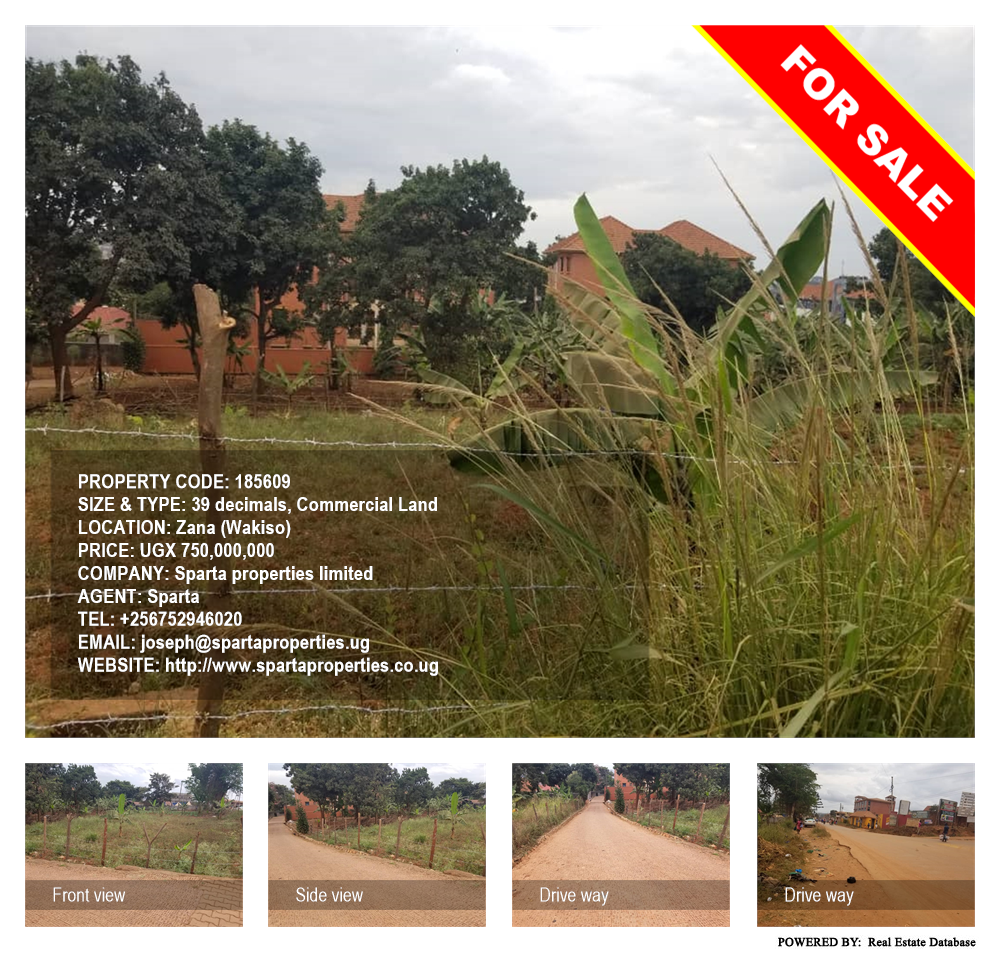 Commercial Land  for sale in Zana Wakiso Uganda, code: 185609