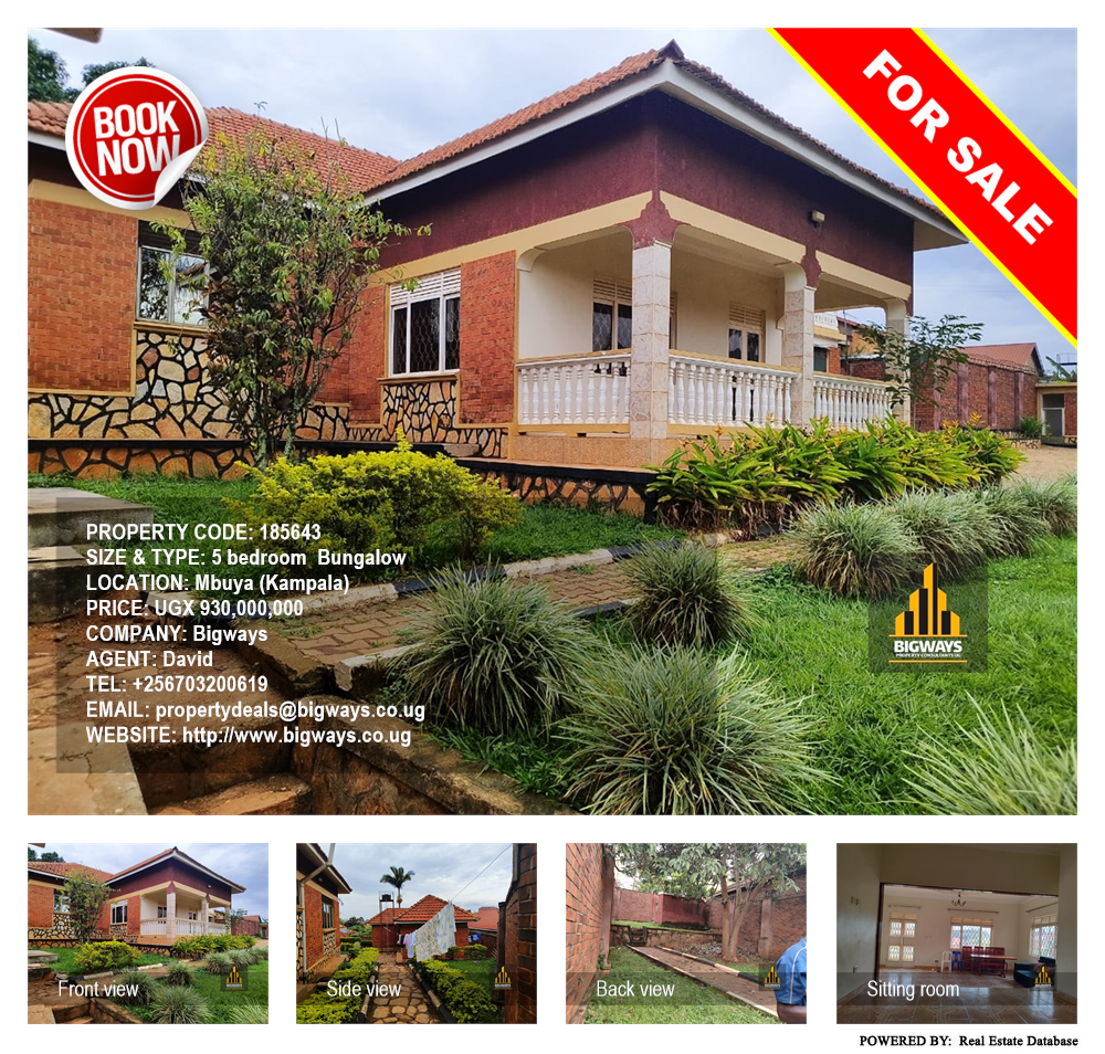 5 bedroom Bungalow  for sale in Mbuya Kampala Uganda, code: 185643