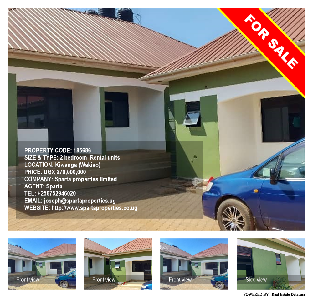 2 bedroom Rental units  for sale in Kiwanga Wakiso Uganda, code: 185686