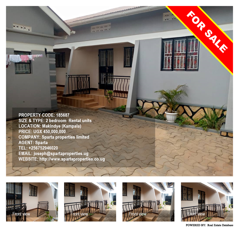 2 bedroom Rental units  for sale in Makindye Kampala Uganda, code: 185687