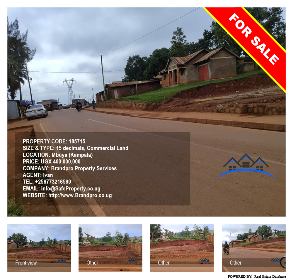 Commercial Land  for sale in Mbuya Kampala Uganda, code: 185715
