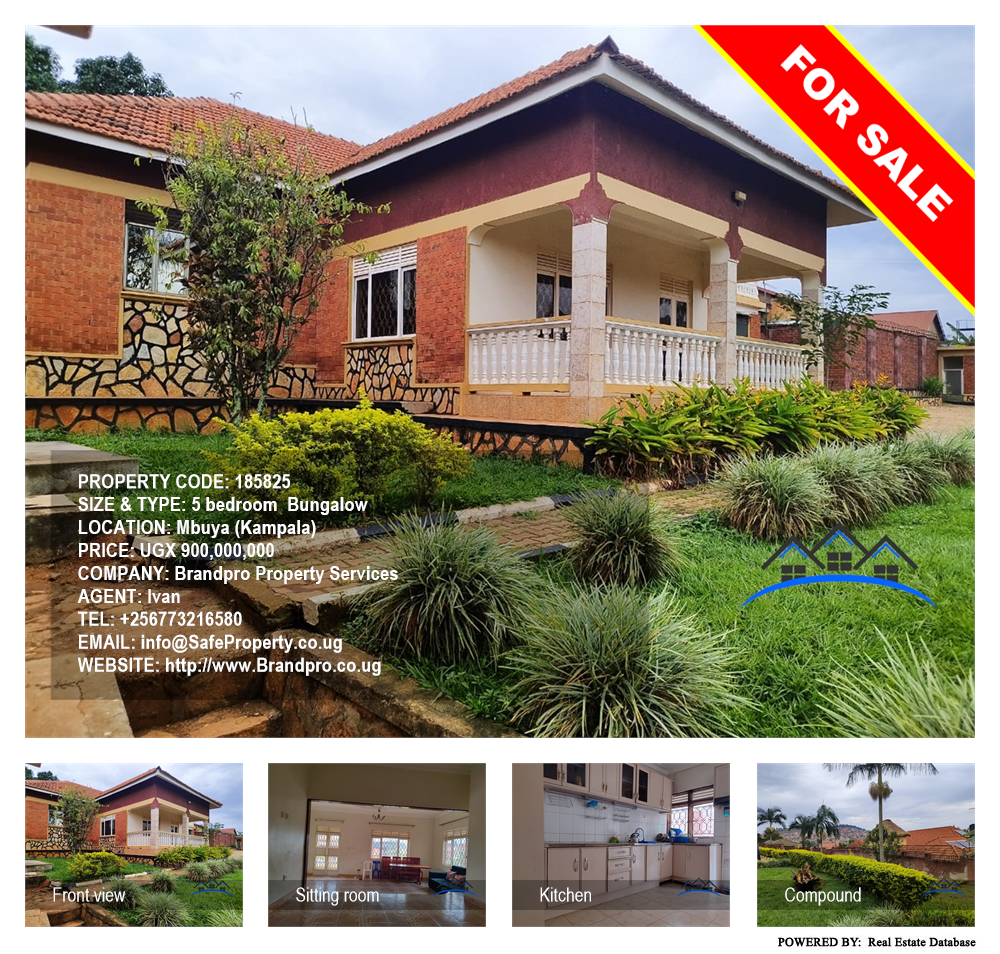 5 bedroom Bungalow  for sale in Mbuya Kampala Uganda, code: 185825